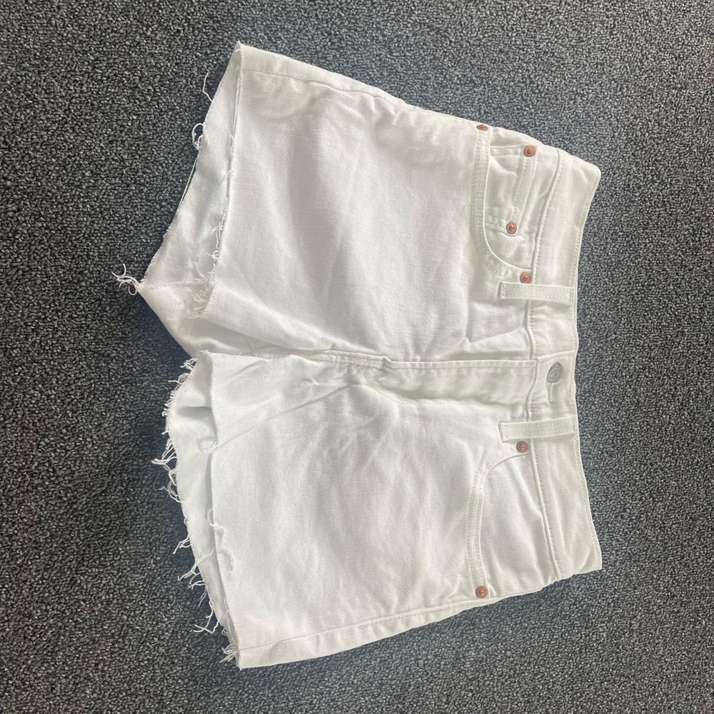 White Jean Shorts from Levi’s